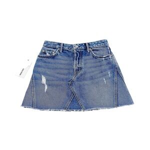 GRLFRND Denim The Eva Short A-Line Skirt with Panels No Stretch SZ26